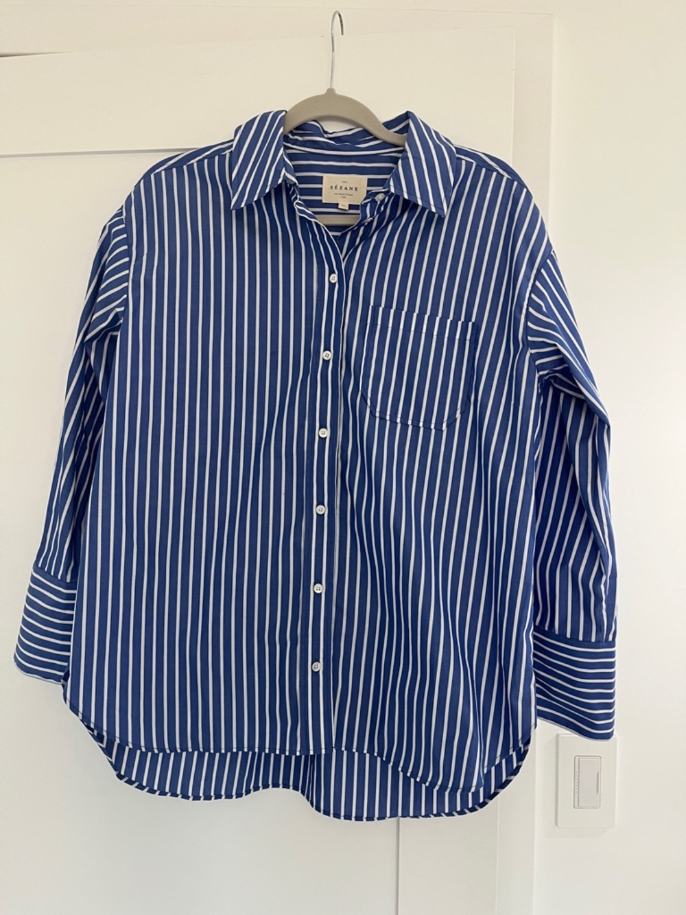 Sezane Bilma blue and white stripes 4/36